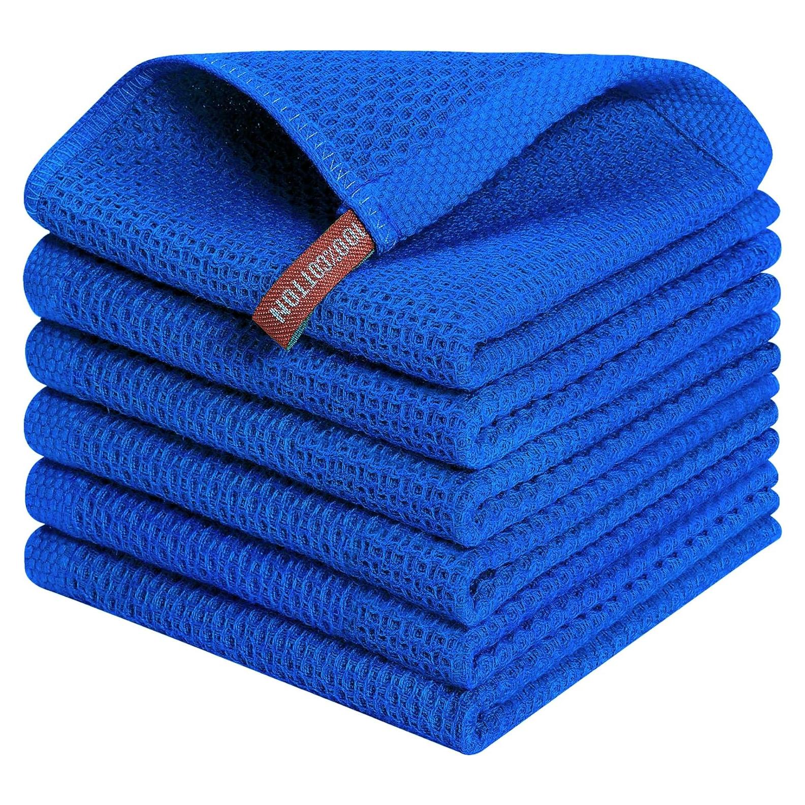 Paños de Cocina Kitinjoy 100% Algodón 6 Piezas 30x30 cm Arándano