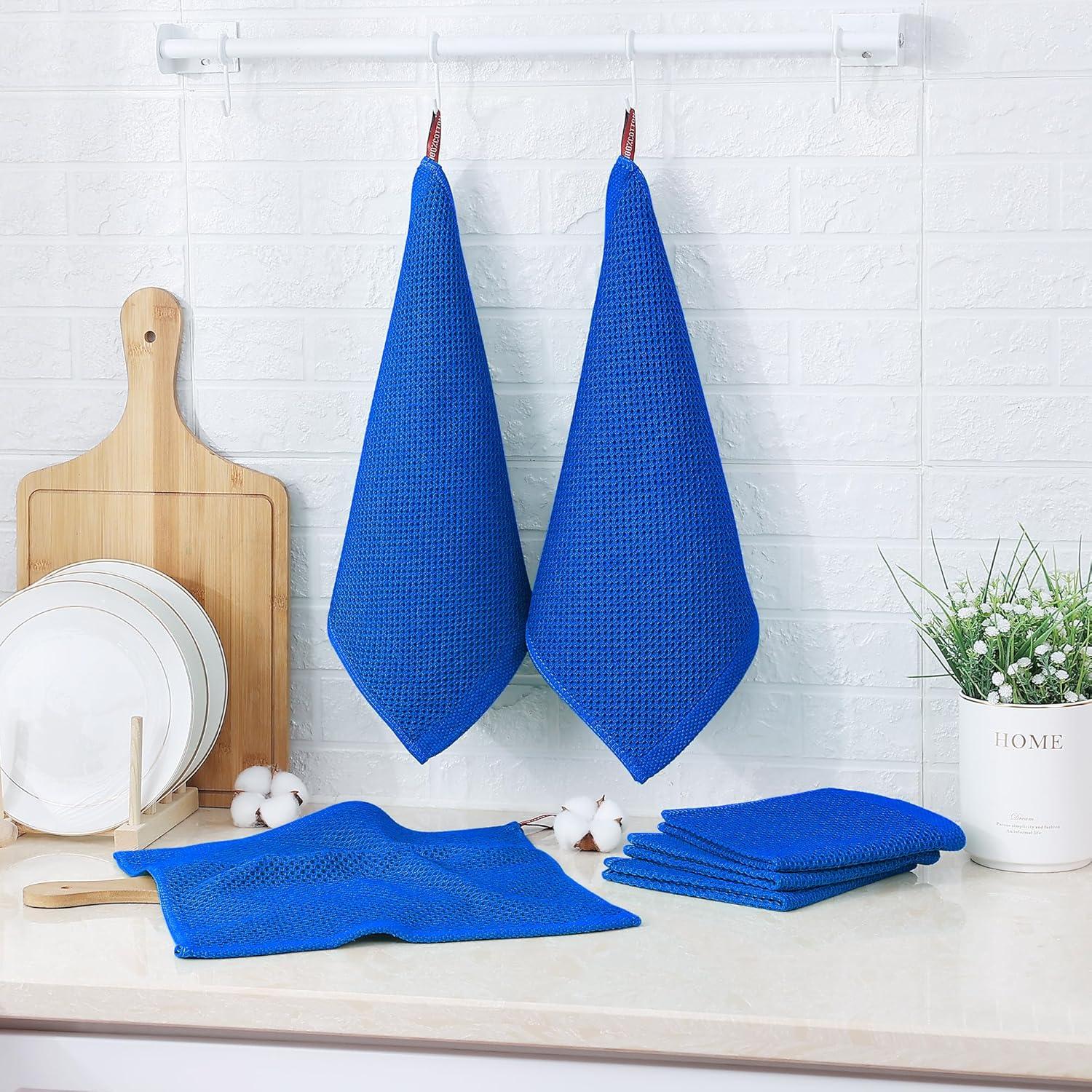 Paños de Cocina Kitinjoy 100% Algodón 6 Piezas 30x30 cm Arándano