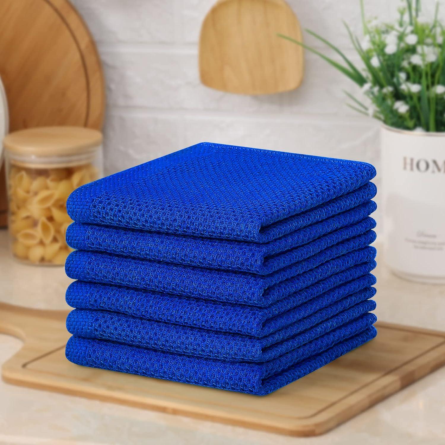 Paños de Cocina Kitinjoy 100% Algodón 6 Piezas 30x30 cm Arándano