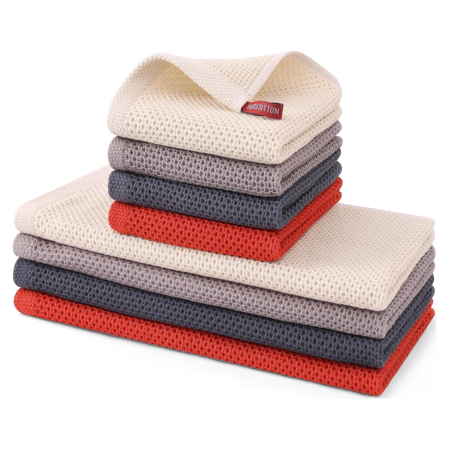 Kitinjoy Juego de Toallas de Cocina 100% Algodón 8 Piezas