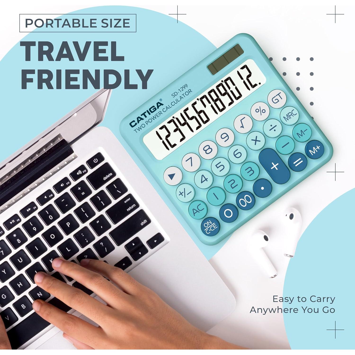 Calculadora Mecánica CATIGA SD-1299 Solar y Batería