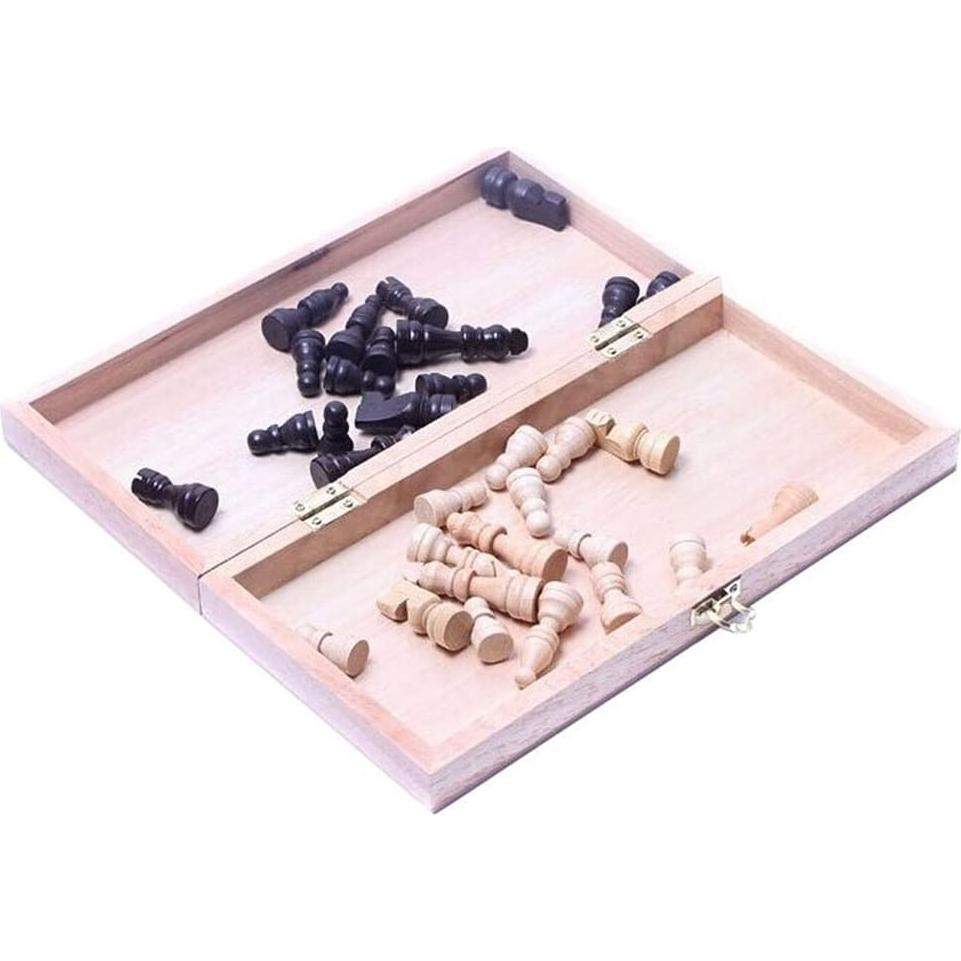 Juego de Ajedrez Plegable BlueSnail 15" Madera Vintage