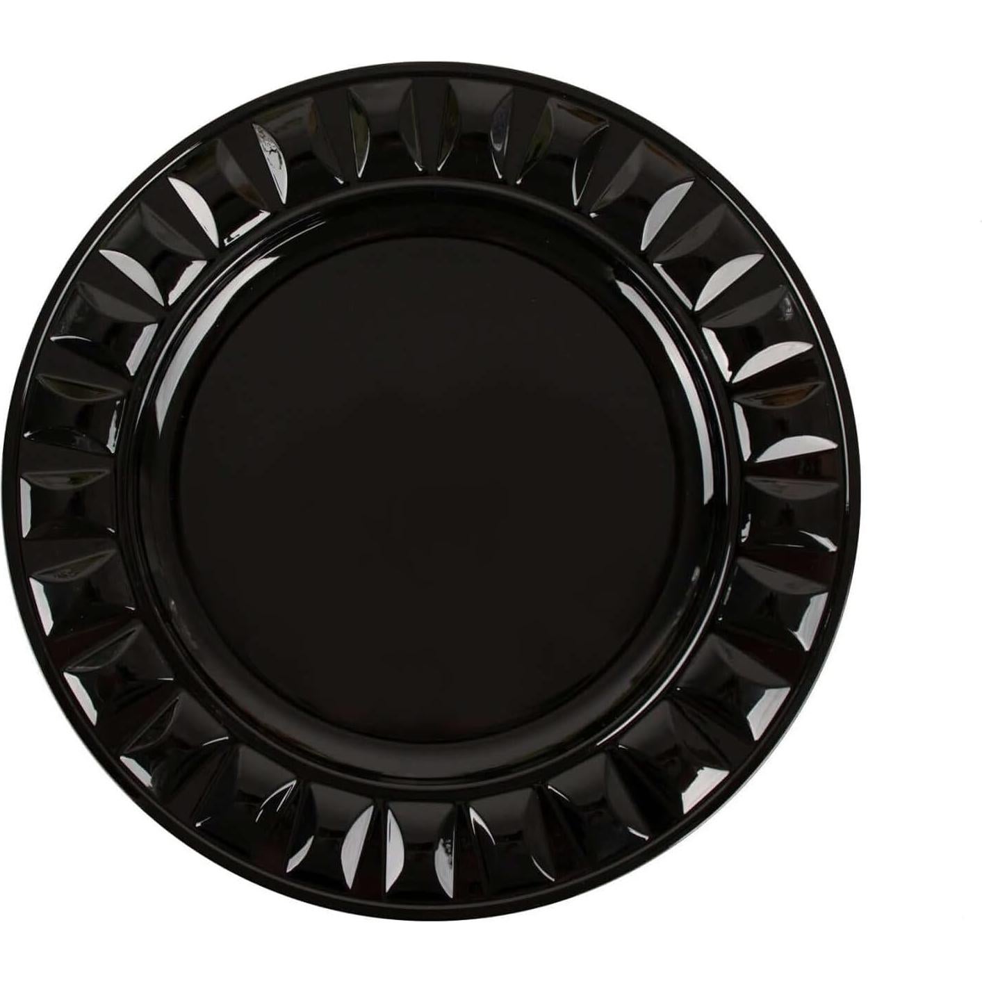 Platos Cargadores Desechables Efavormart 6 Pzas 33 cm Negro