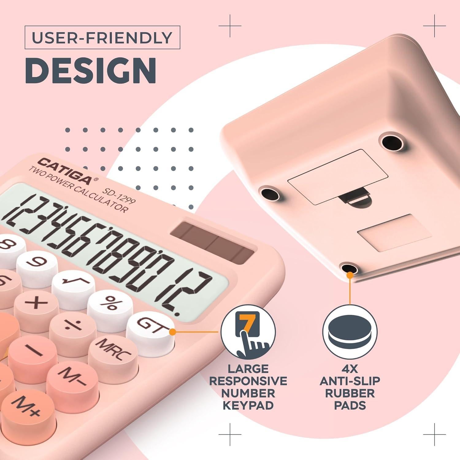 Calculadora Mecánica CATIGA SD-1299 Solar 12 Dígitos