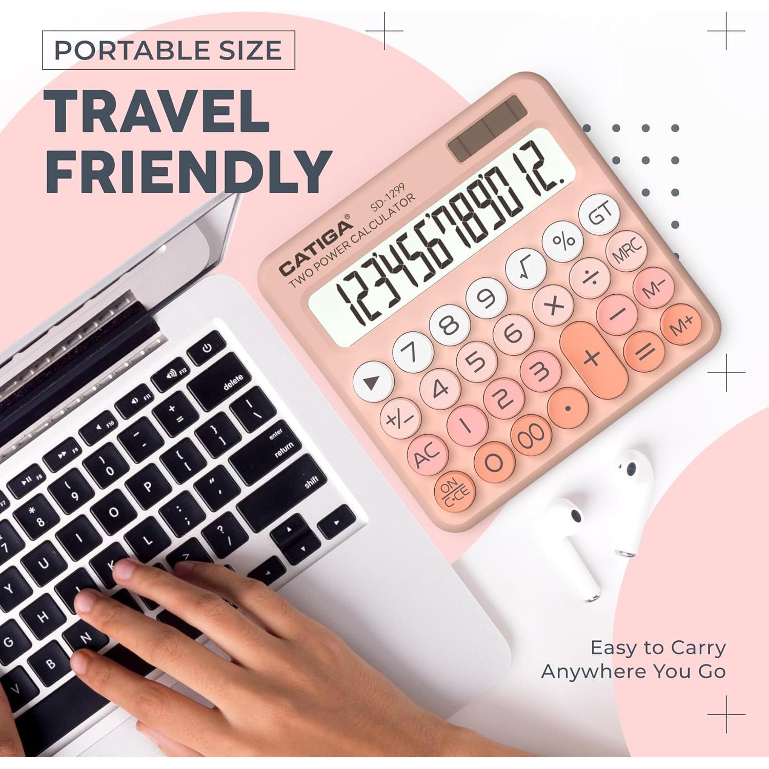 Calculadora Mecánica CATIGA SD-1299 Solar 12 Dígitos