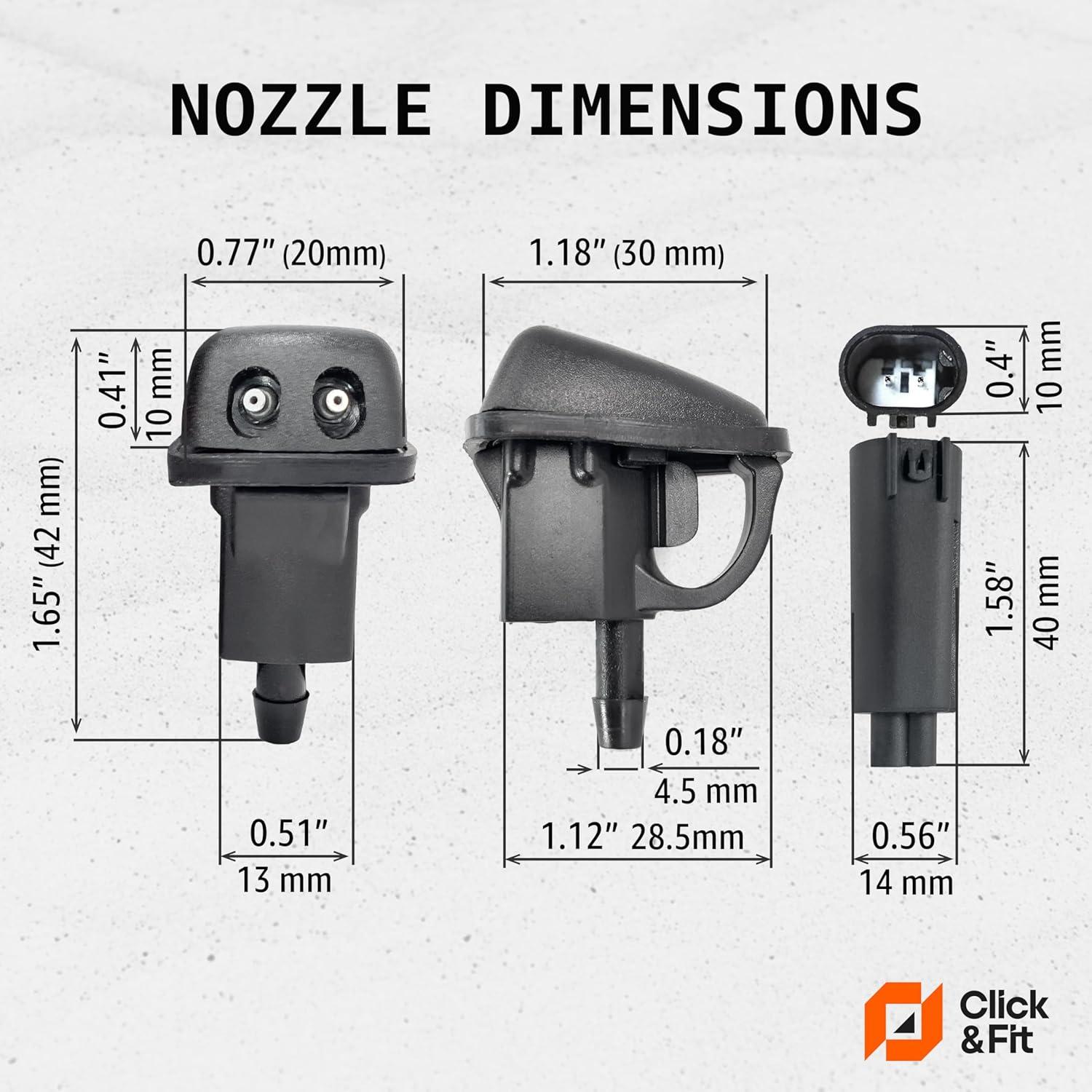 Boquillas de Lavaparabrisas Calentadas Click&Fit para Land Rover
