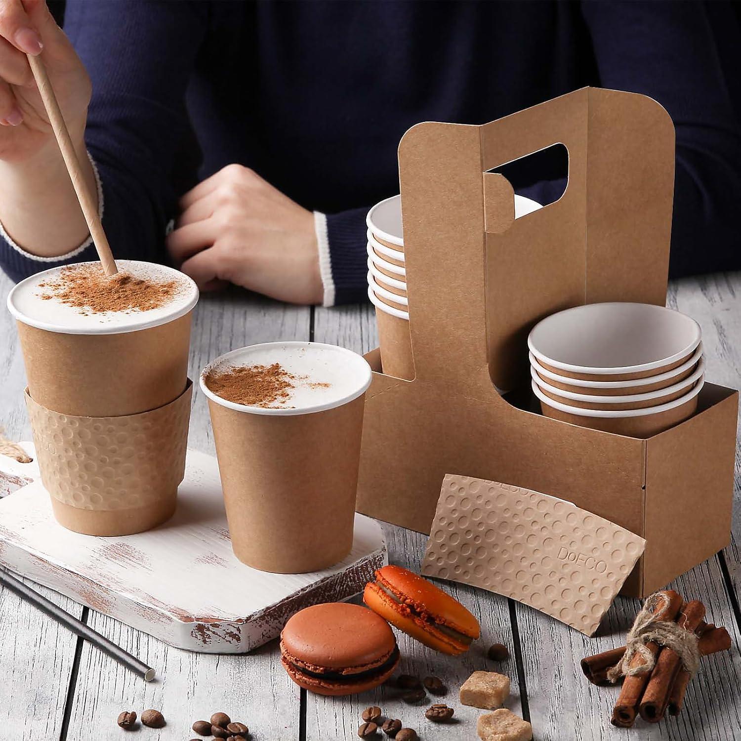 Portavasos desechables Kraft Supkiir para 2 tazas - 20 unidades