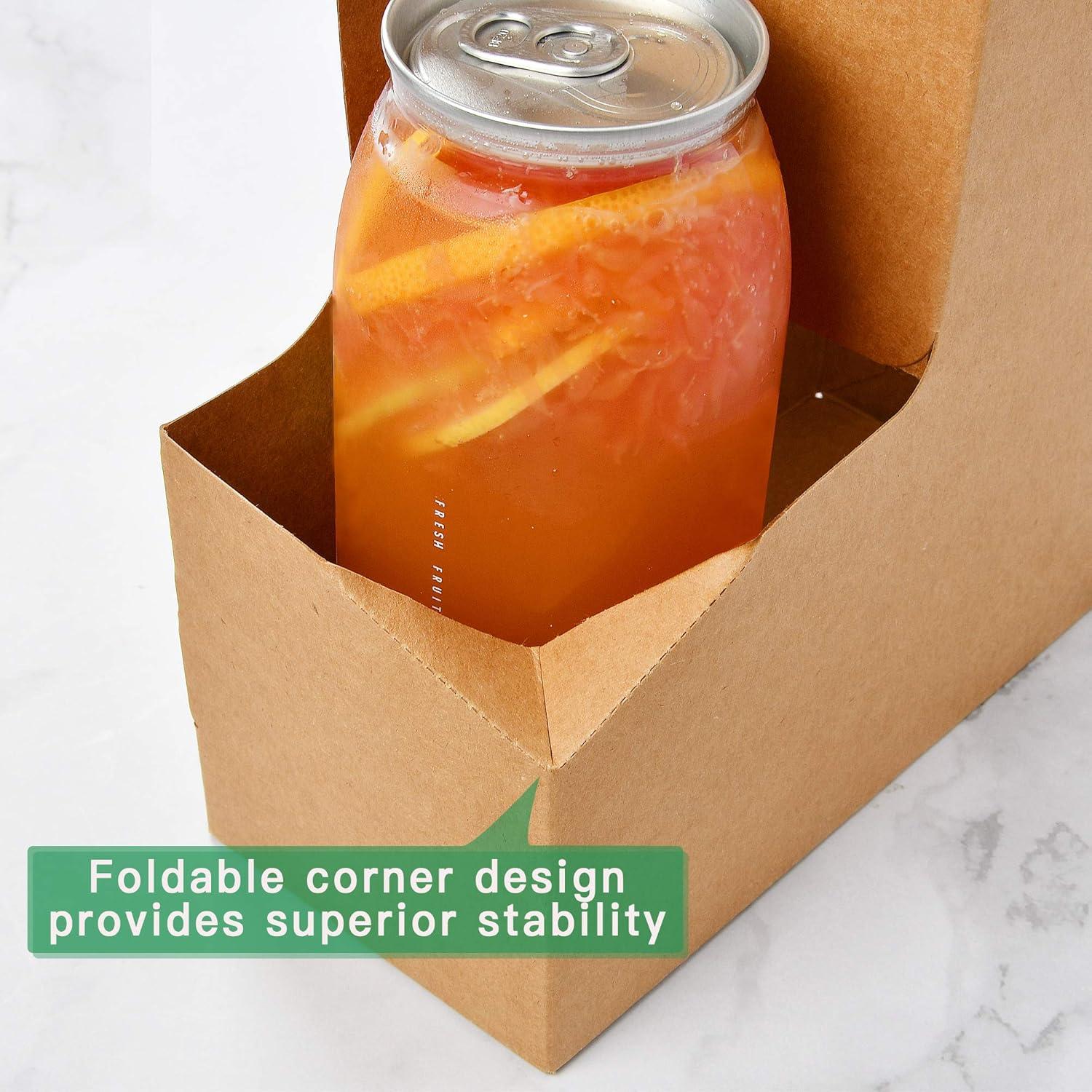 Portavasos desechables Kraft Supkiir para 2 tazas - 20 unidades