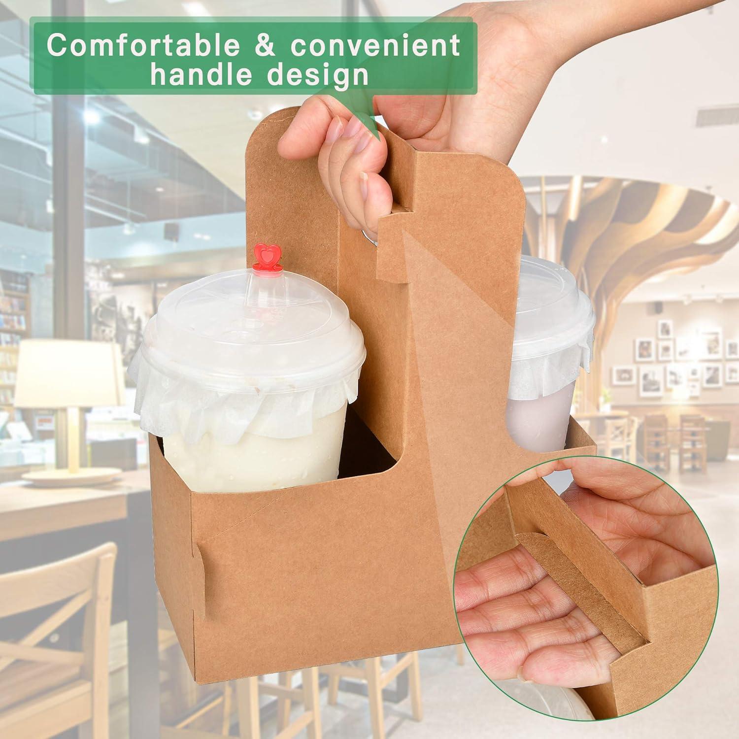 Portavasos desechables Kraft Supkiir para 2 tazas - 20 unidades