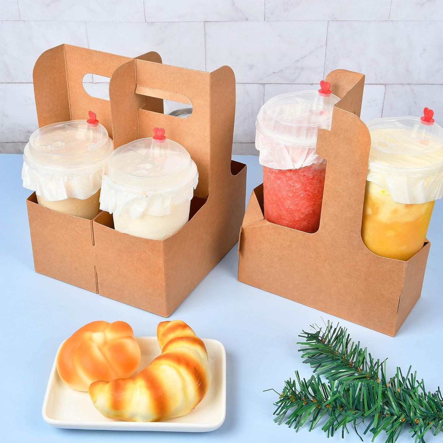 Portavasos desechables Kraft Supkiir para 2 tazas - 20 unidades