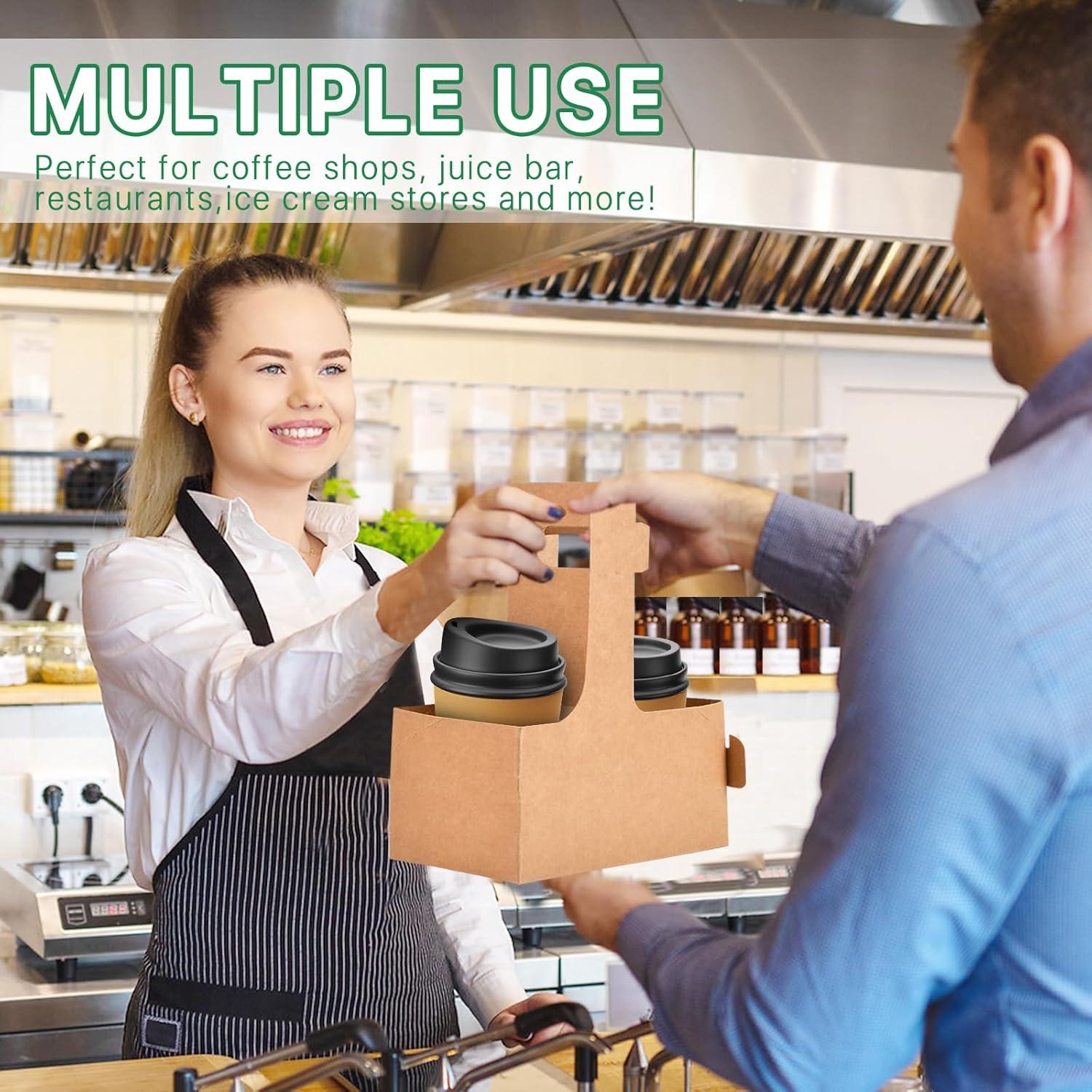 Portavasos desechables Kraft Supkiir para 2 tazas - 20 unidades