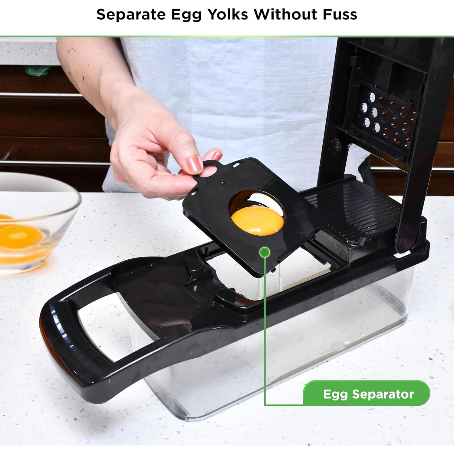 Picador de Verduras 8 en 1 Prep Naturals - Acero Inoxidable, Negro