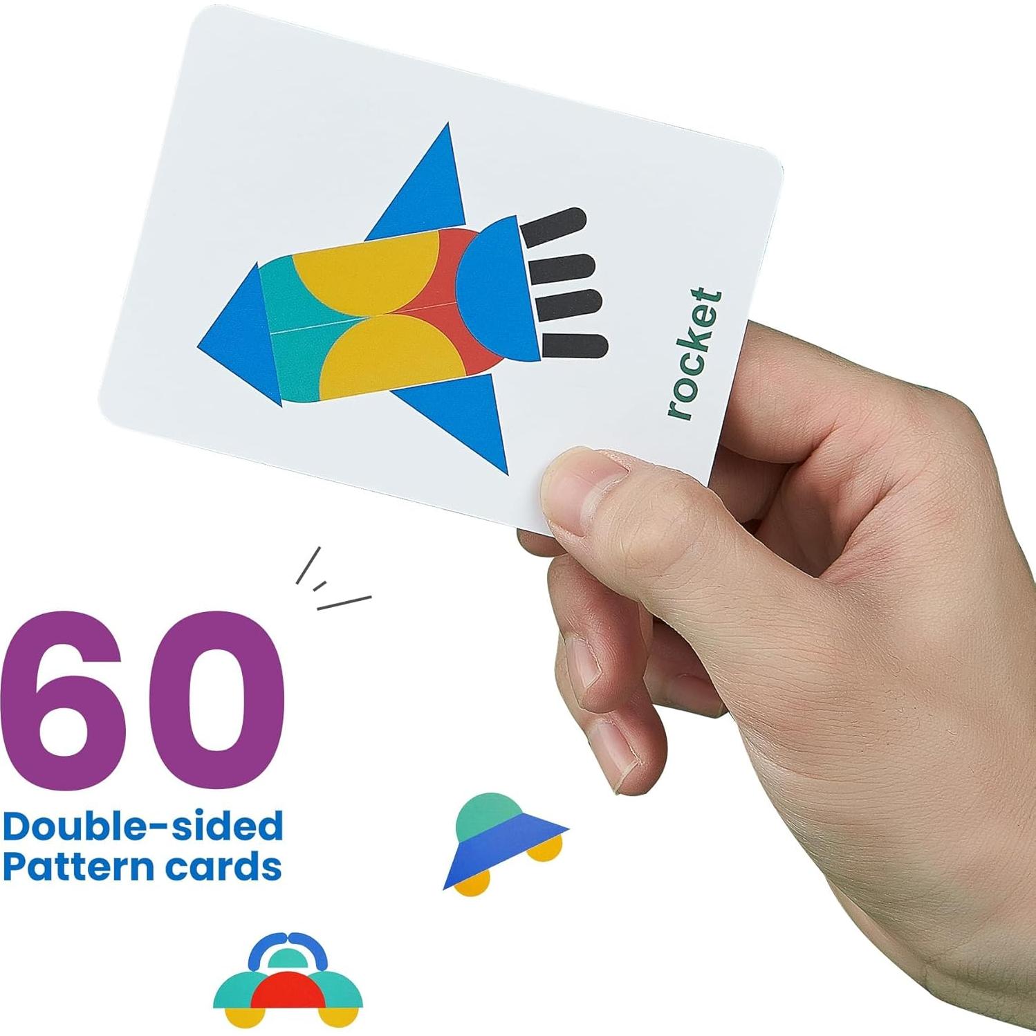 Rompecabezas de Madera LiKee 36 Bloques y 60 Tarjetas