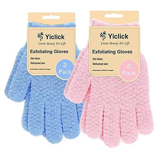 Guantes Exfoliantes Corporales Yiclick - 4 Piezas Azul