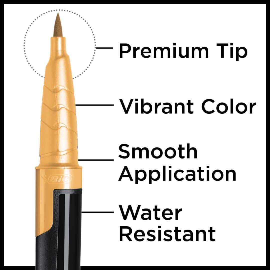 Bolígrafo de Pecas BIC, Punta Suave, 1 Unidad, Marrón Oscuro