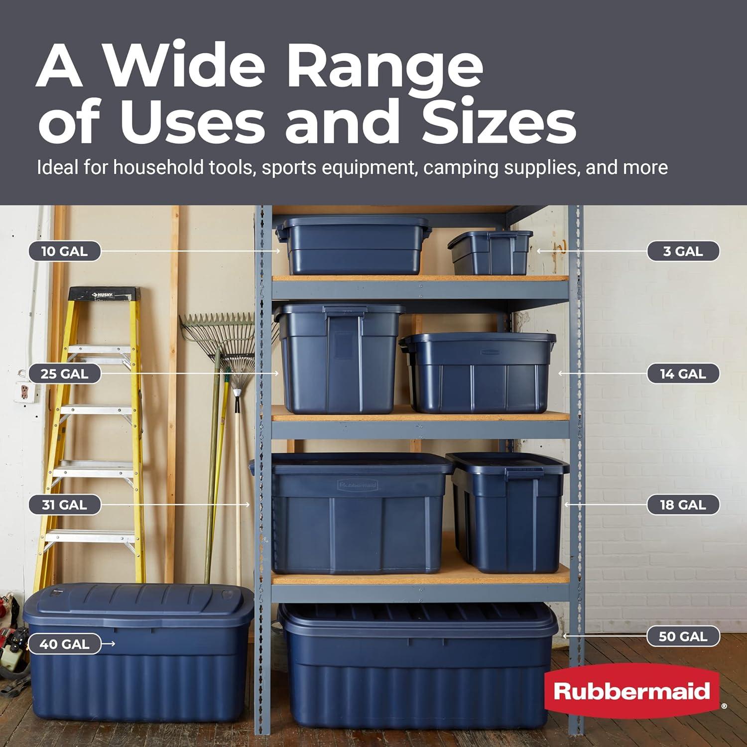 Contenedor de Almacenamiento Rubbermaid Roughneck 3 Gal - 6 Pzas