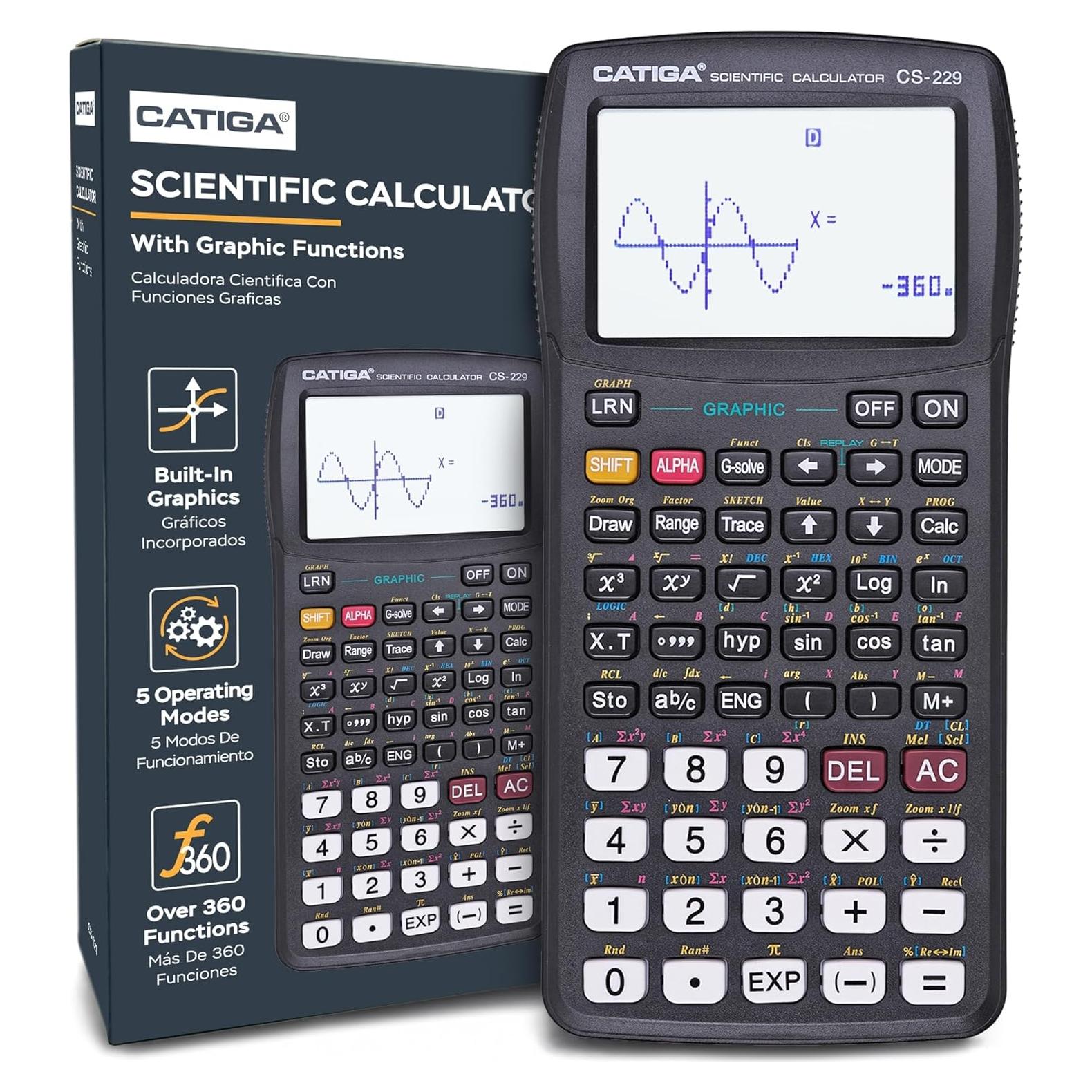 Calculadora Científica Catiga CS-229 Gráfica 280 Funciones