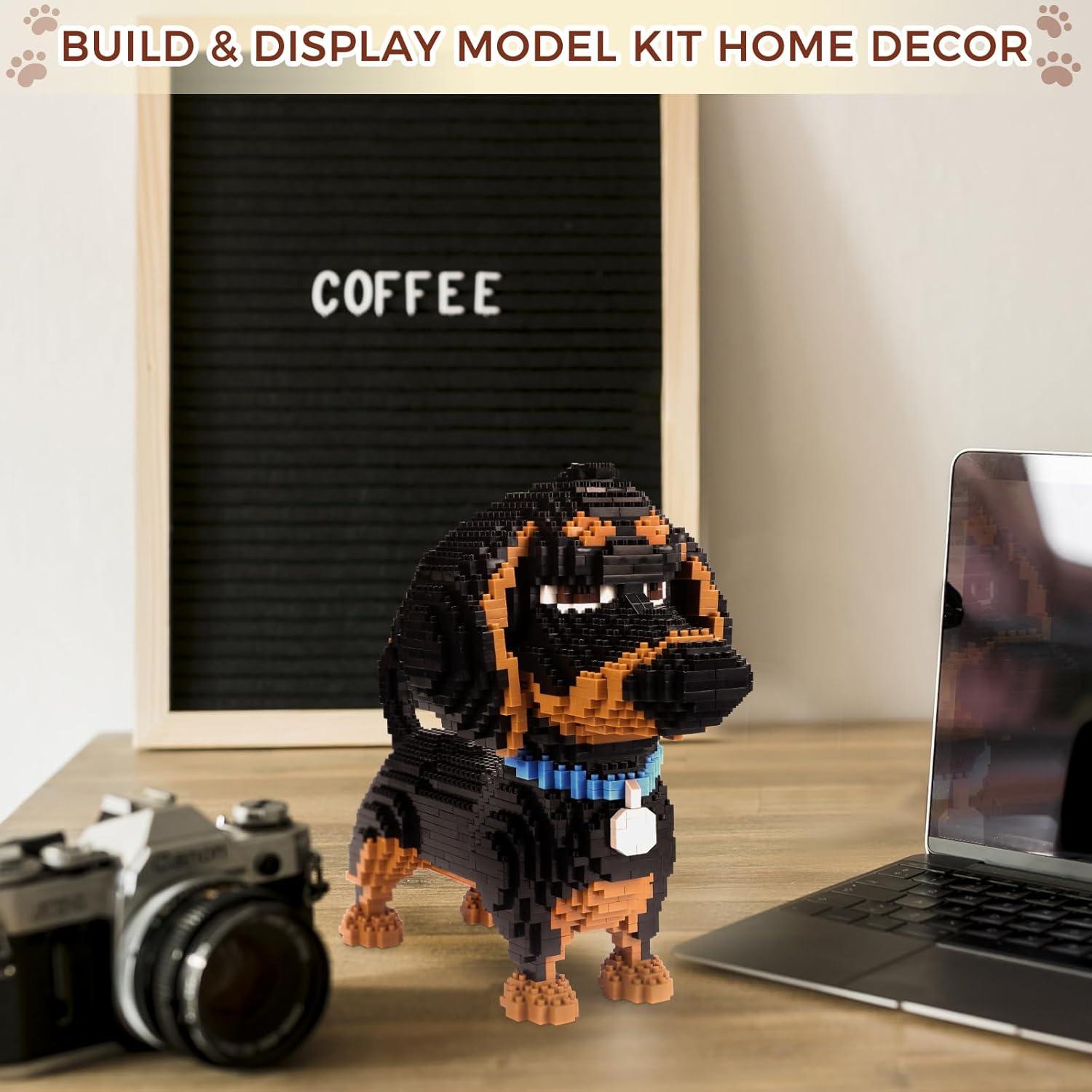 Juego de Bloques 3D Perro Dachshund GaoDeBuChou 2100 Piezas