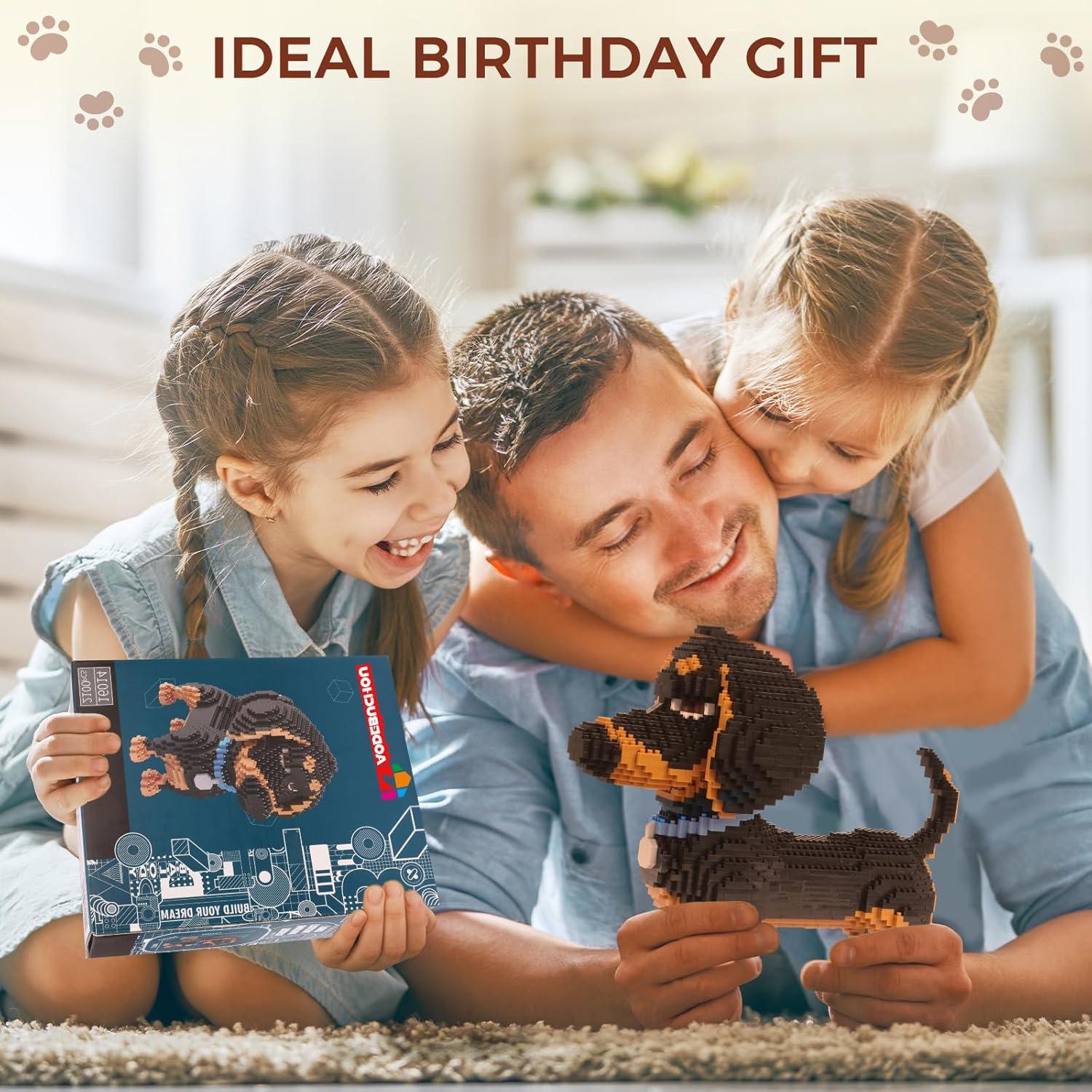 Juego de Bloques 3D Perro Dachshund GaoDeBuChou 2100 Piezas