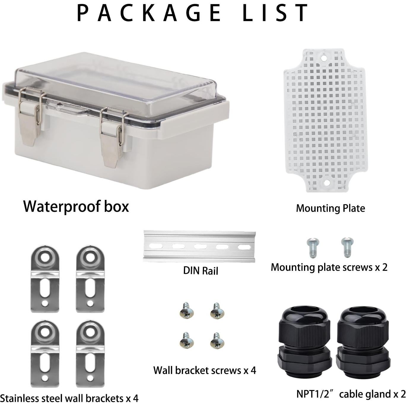 Caja de Conexiones Eléctricas IP67 YETLEBOX 15x10x7cm Transparente