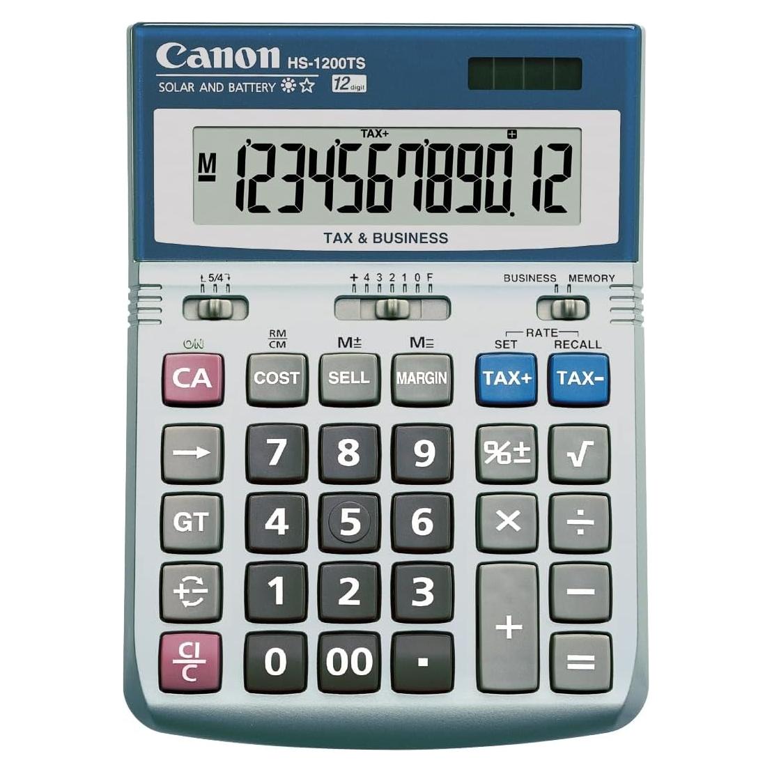 Calculadora de Negocios Canon HS-1200TS, 12 Dígitos, Negra