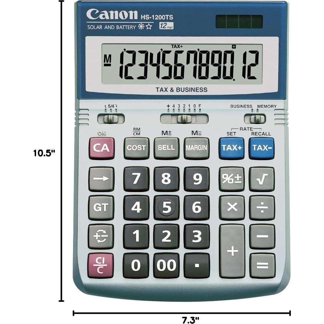 Calculadora de Negocios Canon HS-1200TS, 12 Dígitos, Negra