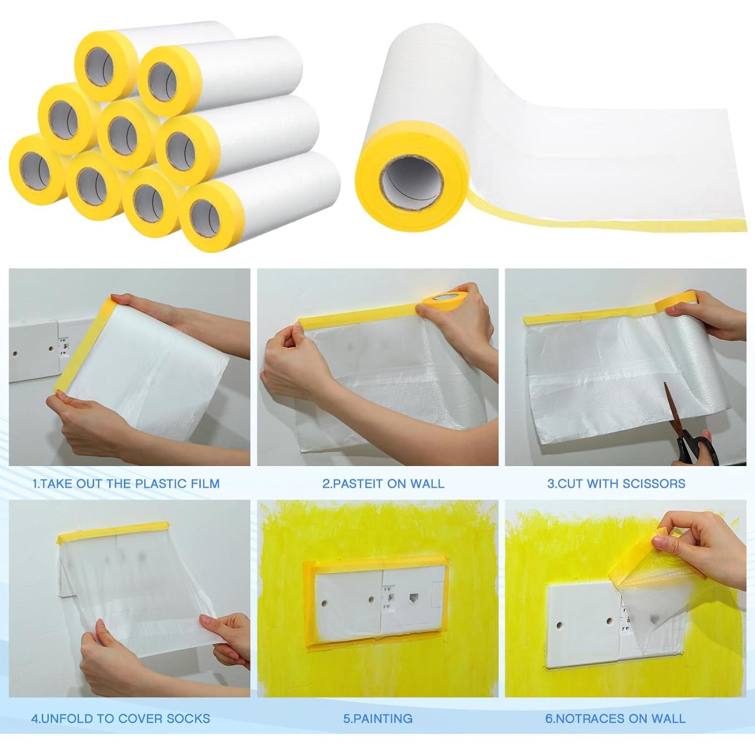 Película de Enmascarar para Pintura Seajan 9 Rollos 1.52x19.81m