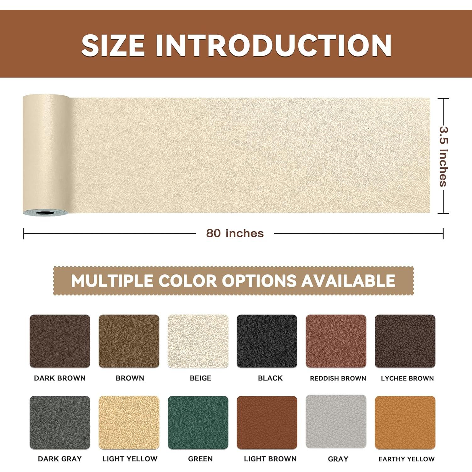 Cinta de Reparación de Cuero TIANLDD 8.9x203.2 cm Beige