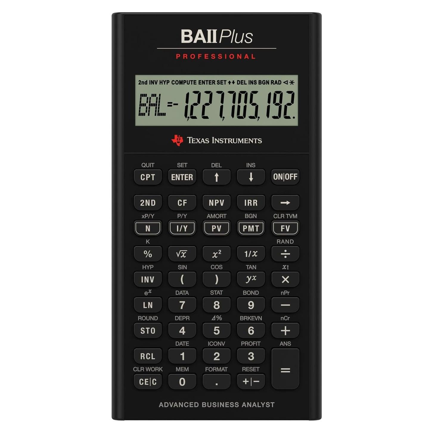 Calculadora Financiera BA II Plus Texas Instruments 24.9 cm