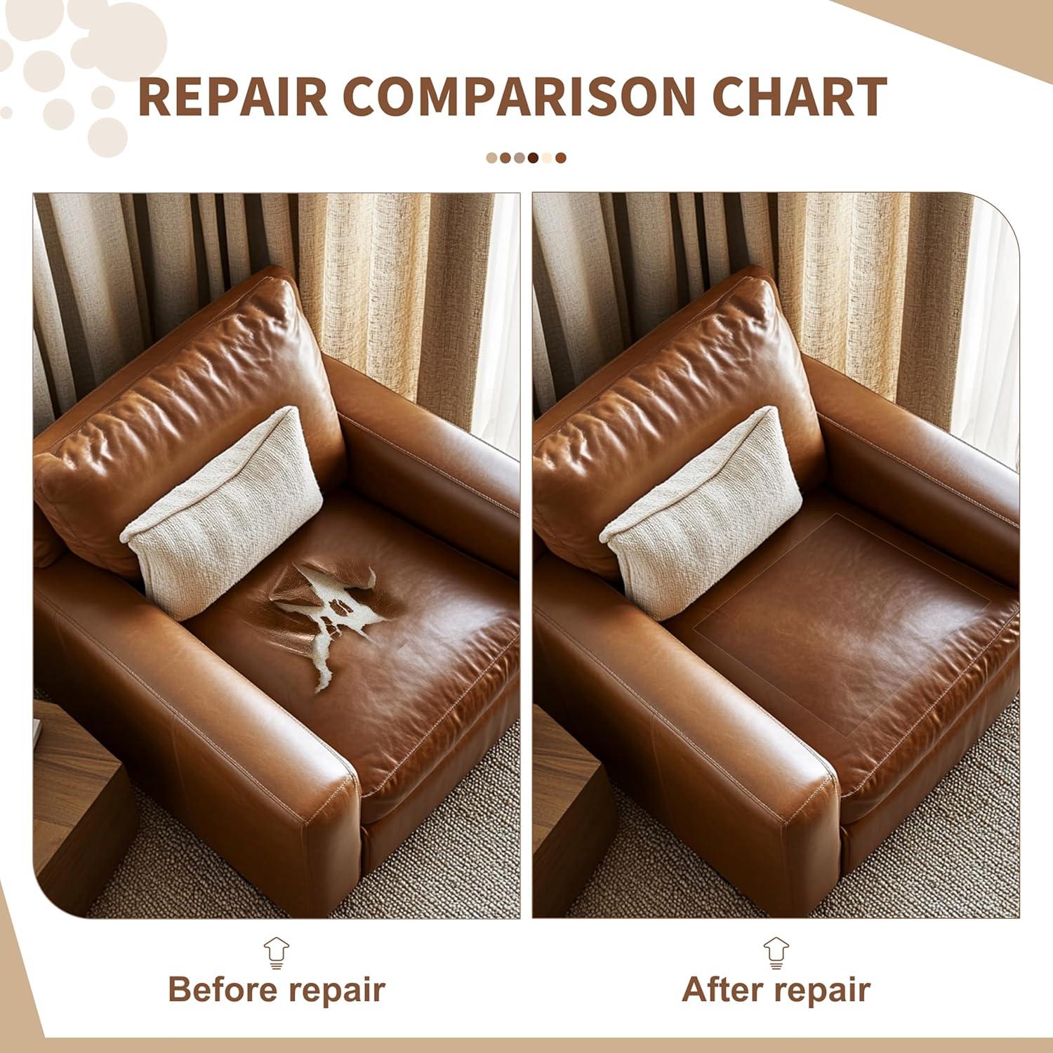 Cinta de Reparación de Cuero TIANLDD 40.6x406.4cm Autoadhesiva