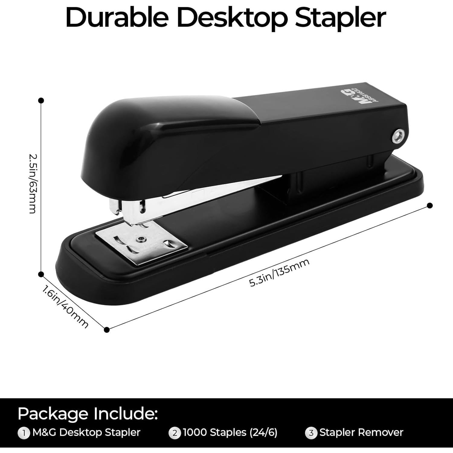 Grapadora M&G ABS916KBA con 1000 grapas, 25 hojas