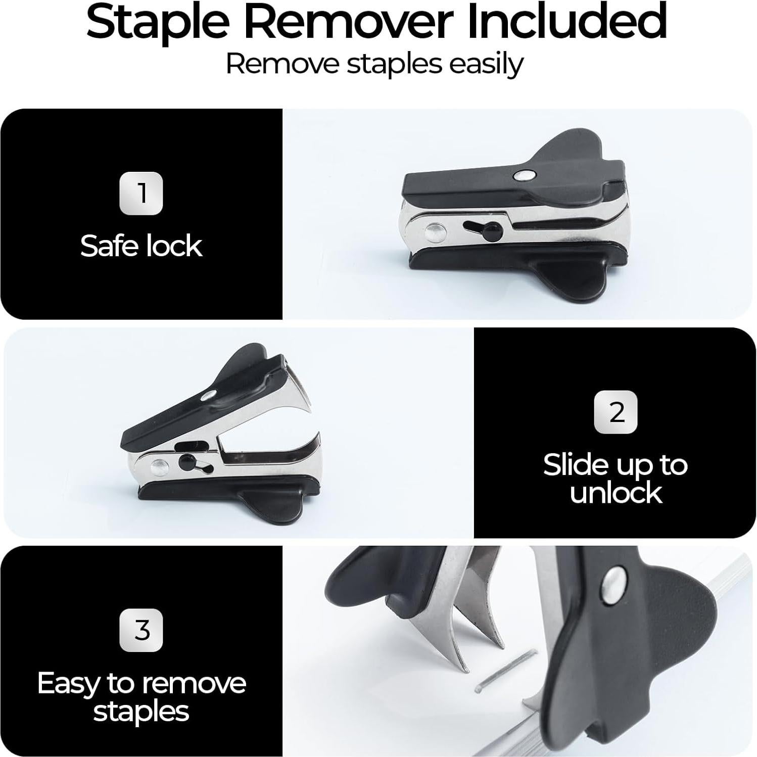 Grapadora M&G ABS916KBA con 1000 grapas, 25 hojas