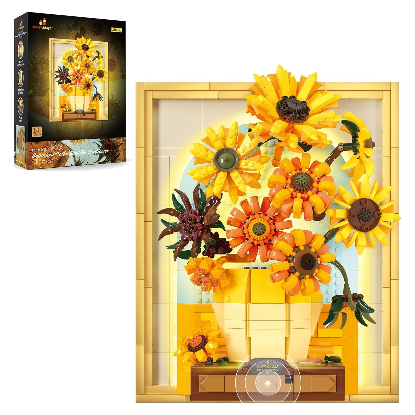 Juego de Construcción Girasoles JMBricklayer 70004 con Luz