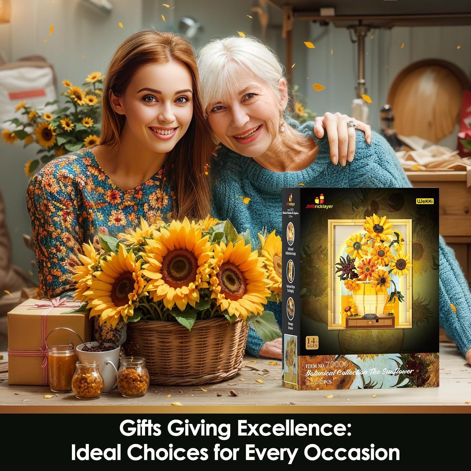 Juego de Construcción Girasoles JMBricklayer 70004 con Luz