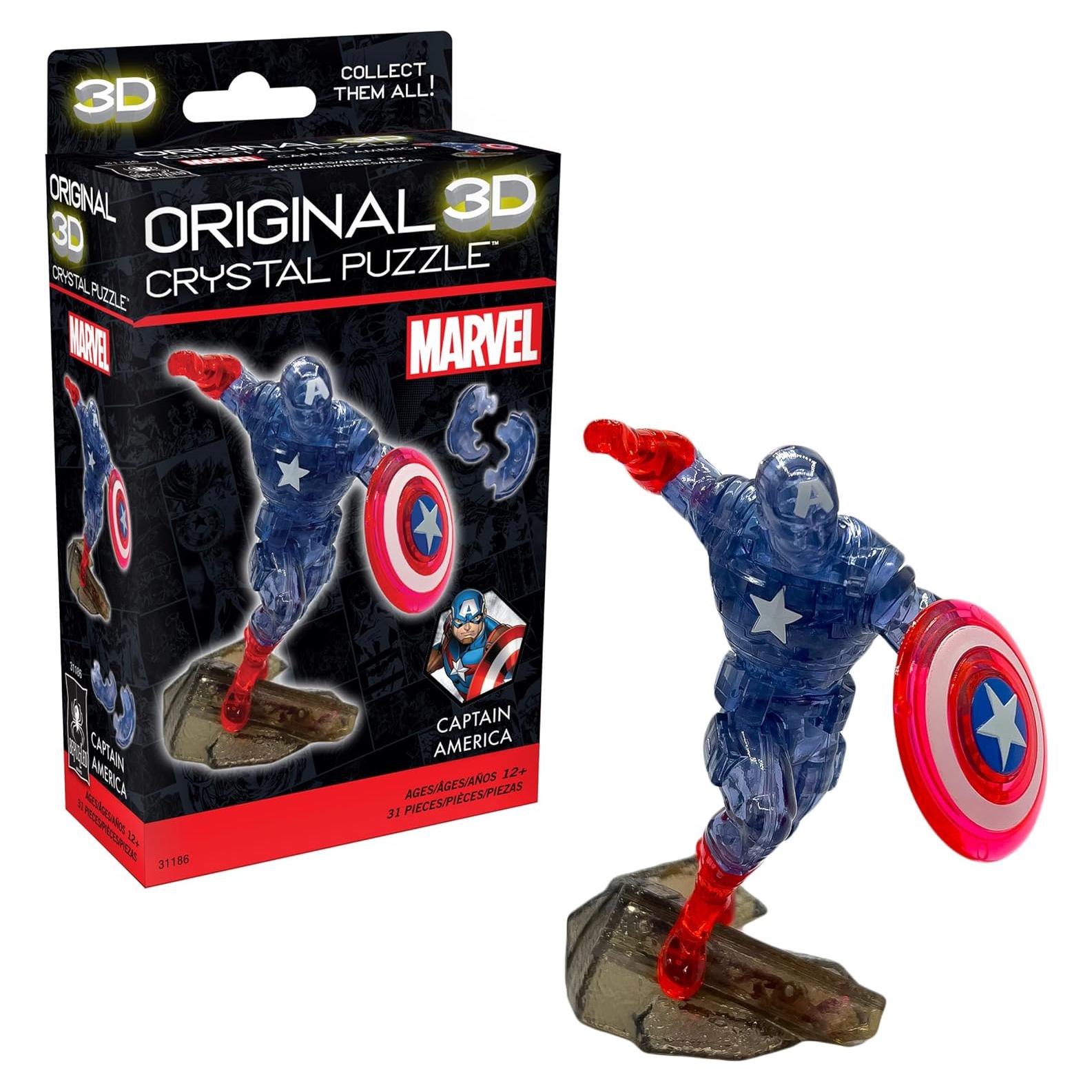 Rompecabezas 3D BePuzzled Capitán América 14.6x9.5 cm