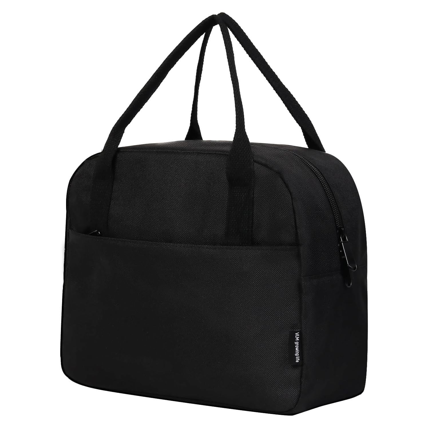 Bolsa de Almuerzo VLM Aislada Reutilizable Floral 8L Negra