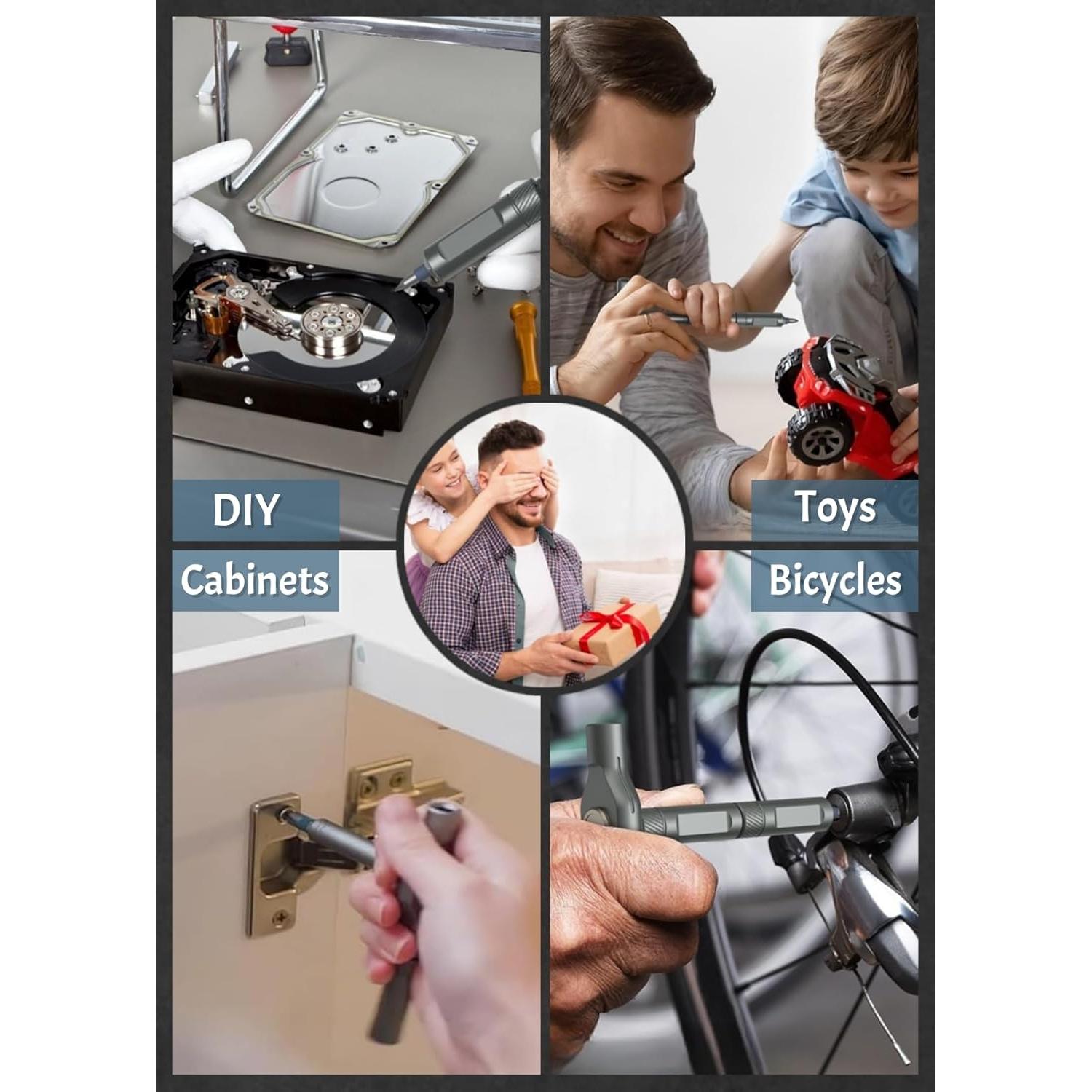 Juego de Destornilladores Magnéticos 42 en 1 Ankilo - Gris