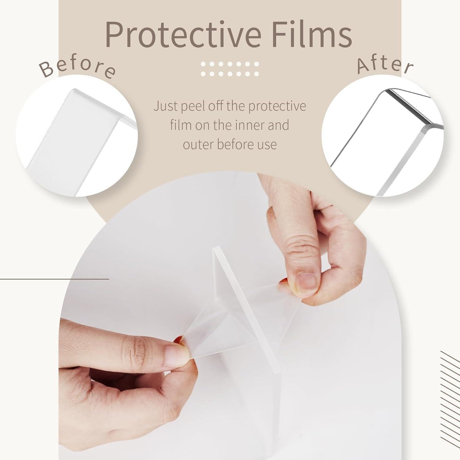 Soportes de Exhibición Acrílicos Jolboldy 6pcs Transparente