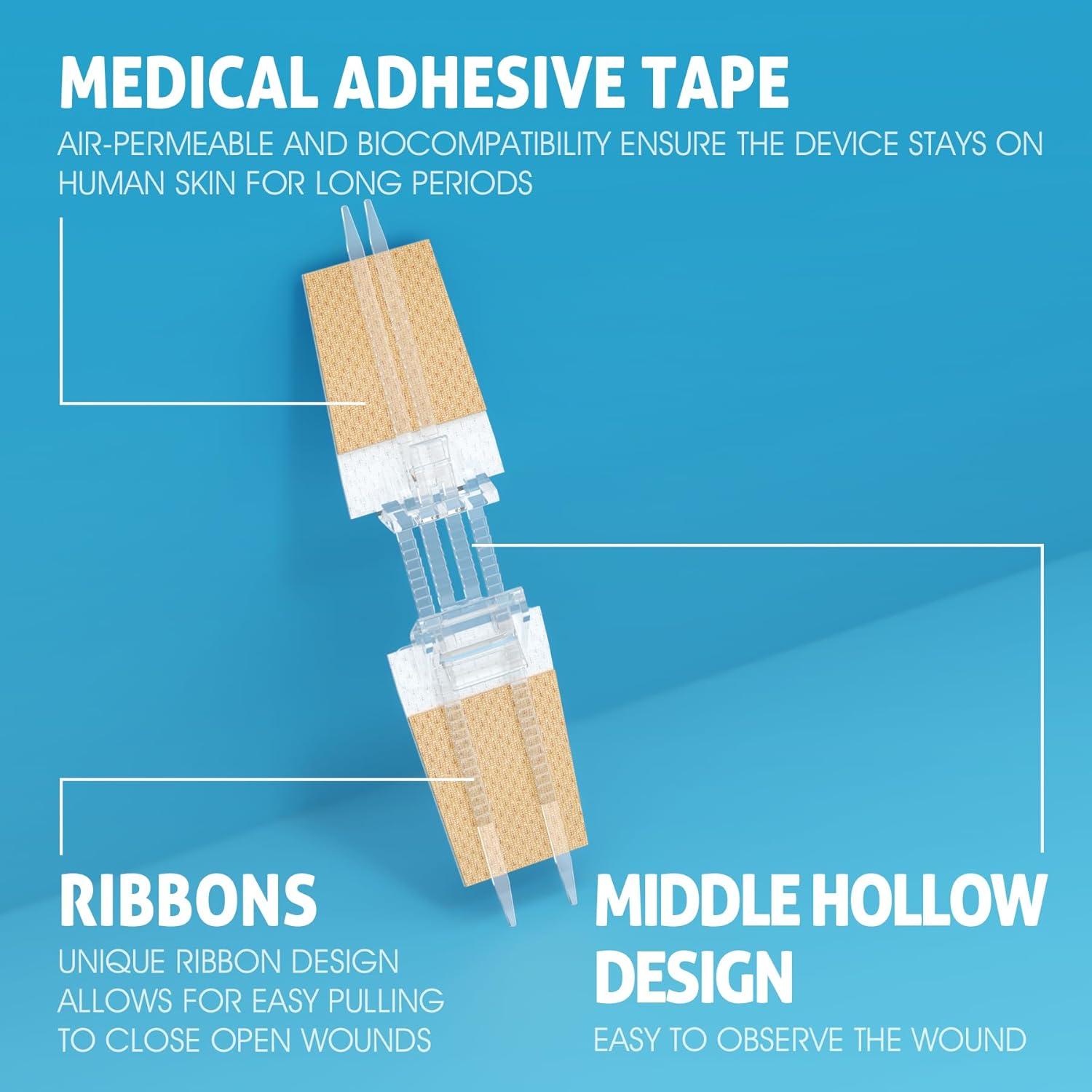 Kit de Cierre de Heridas Sin Suturas SEABIRD - 2 Piezas