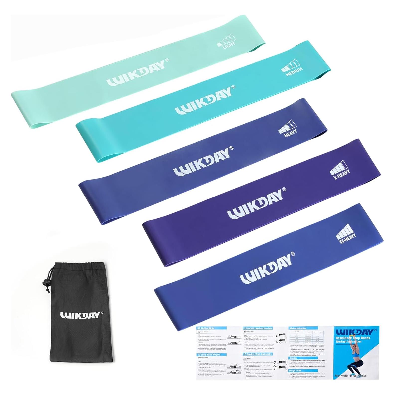 Bandas de Resistencia WIKDAY - Set de 5 Niveles para Ejercicio
