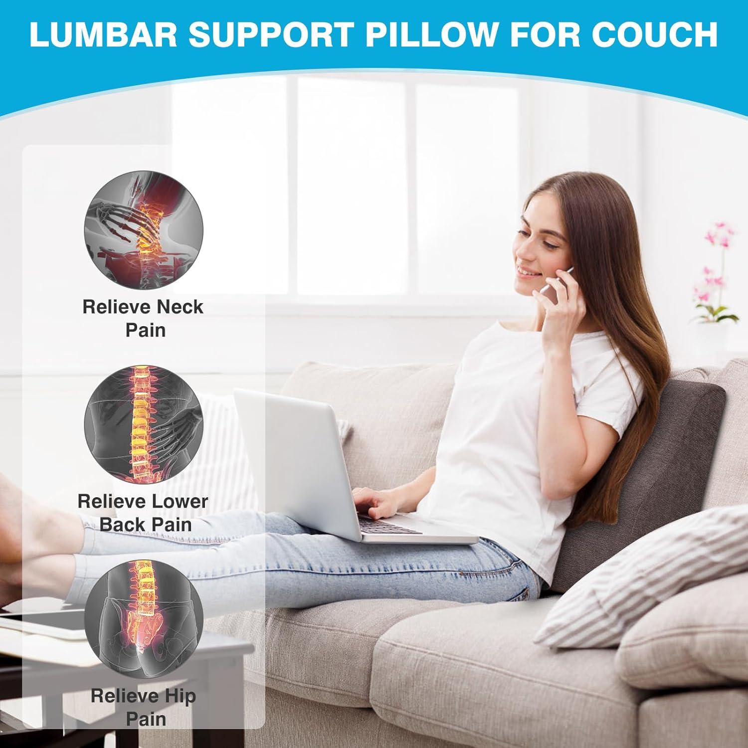Almohada de Soporte Lumbar TANYOO con Espuma de Memoria 50.8x12.7 cm