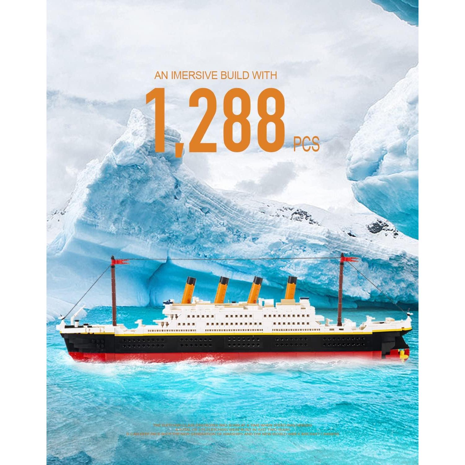 Set de Construcción Titanic dOvOb - 1288 Mini Bloques