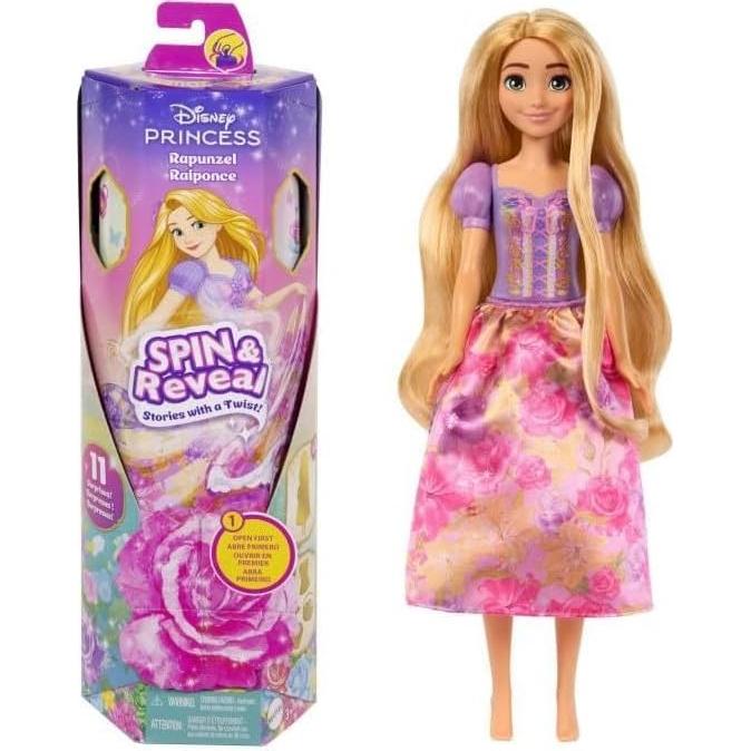 Muñeca Rapunzel Gira y Revela Mattel 11 Sorprisas 300g