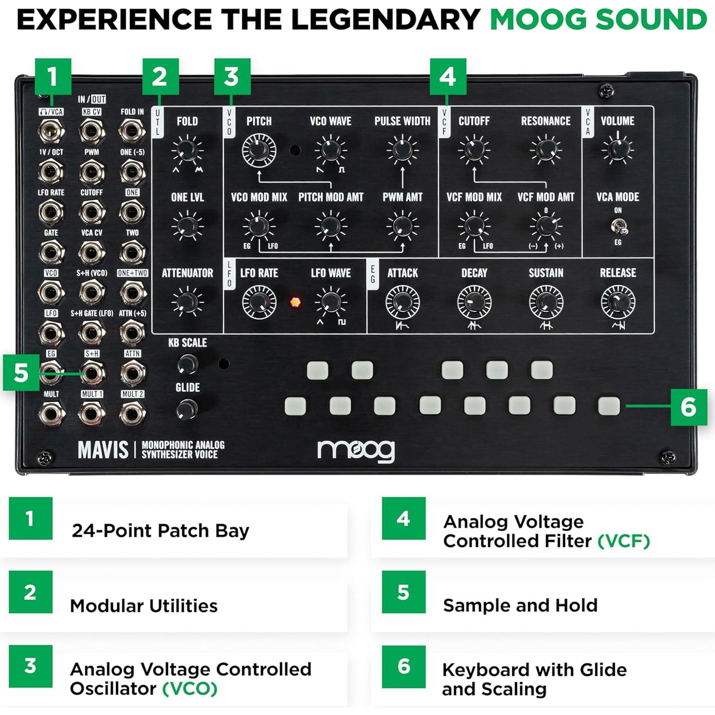 Sintetizador Analógico Moog Mavis - Semi-Modular 44HP