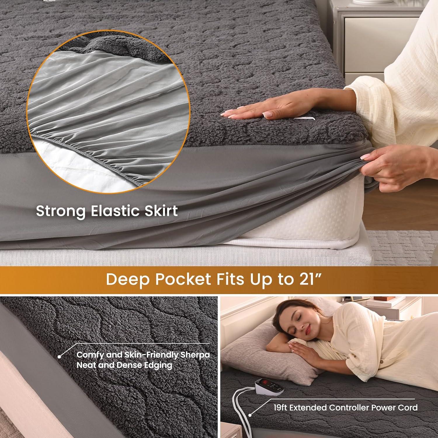 Almohadilla Térmica Eléctrica Bearhug Completo 190x137cm 10 Niveles