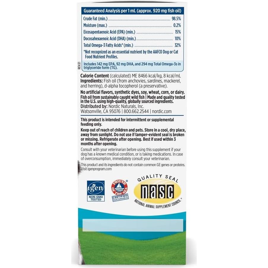 Omega-3 para Mascotas Nordic Naturals 59 ml - Aceite de Pescado