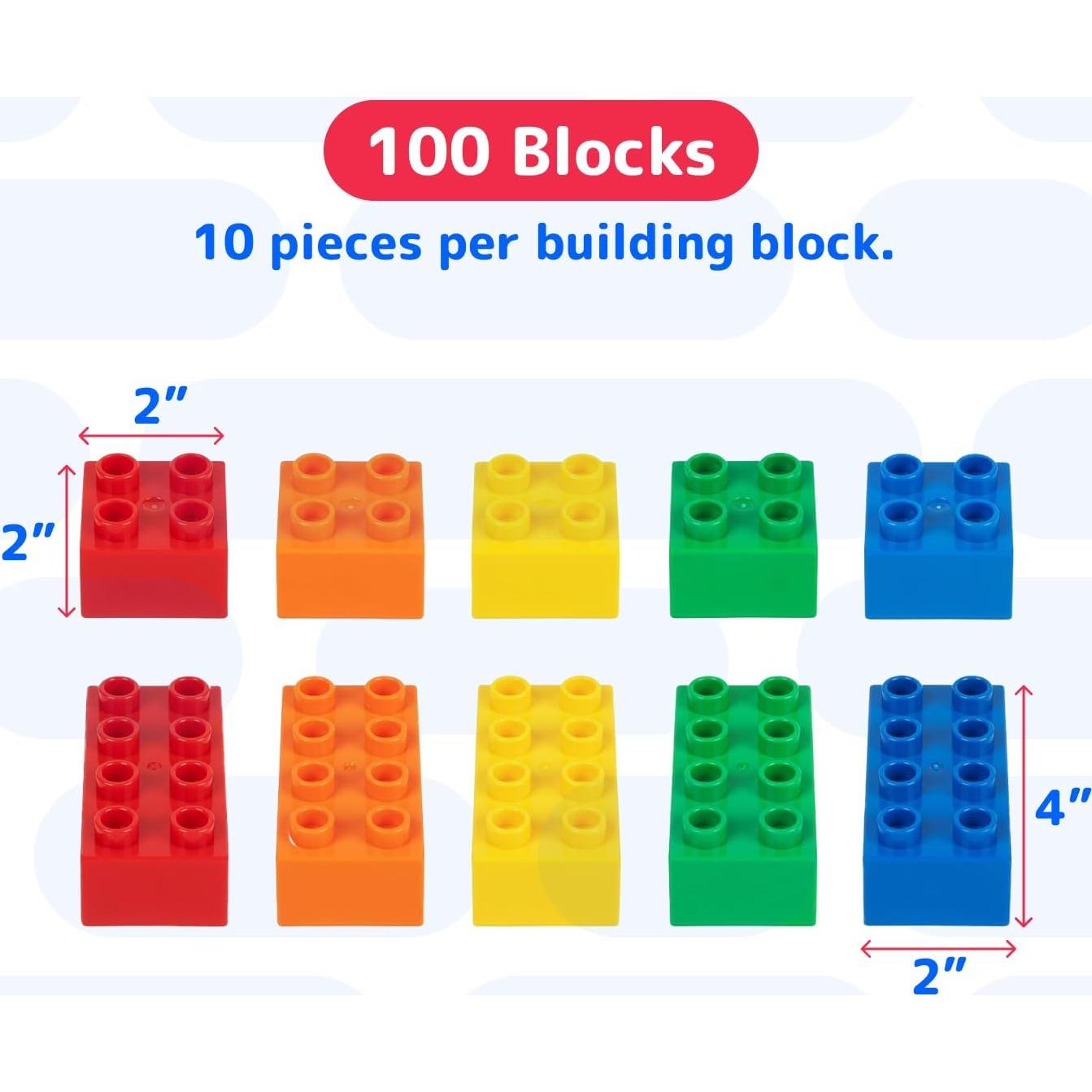 Set de Bloques de Construcción Prextex 100 Piezas Jumbo