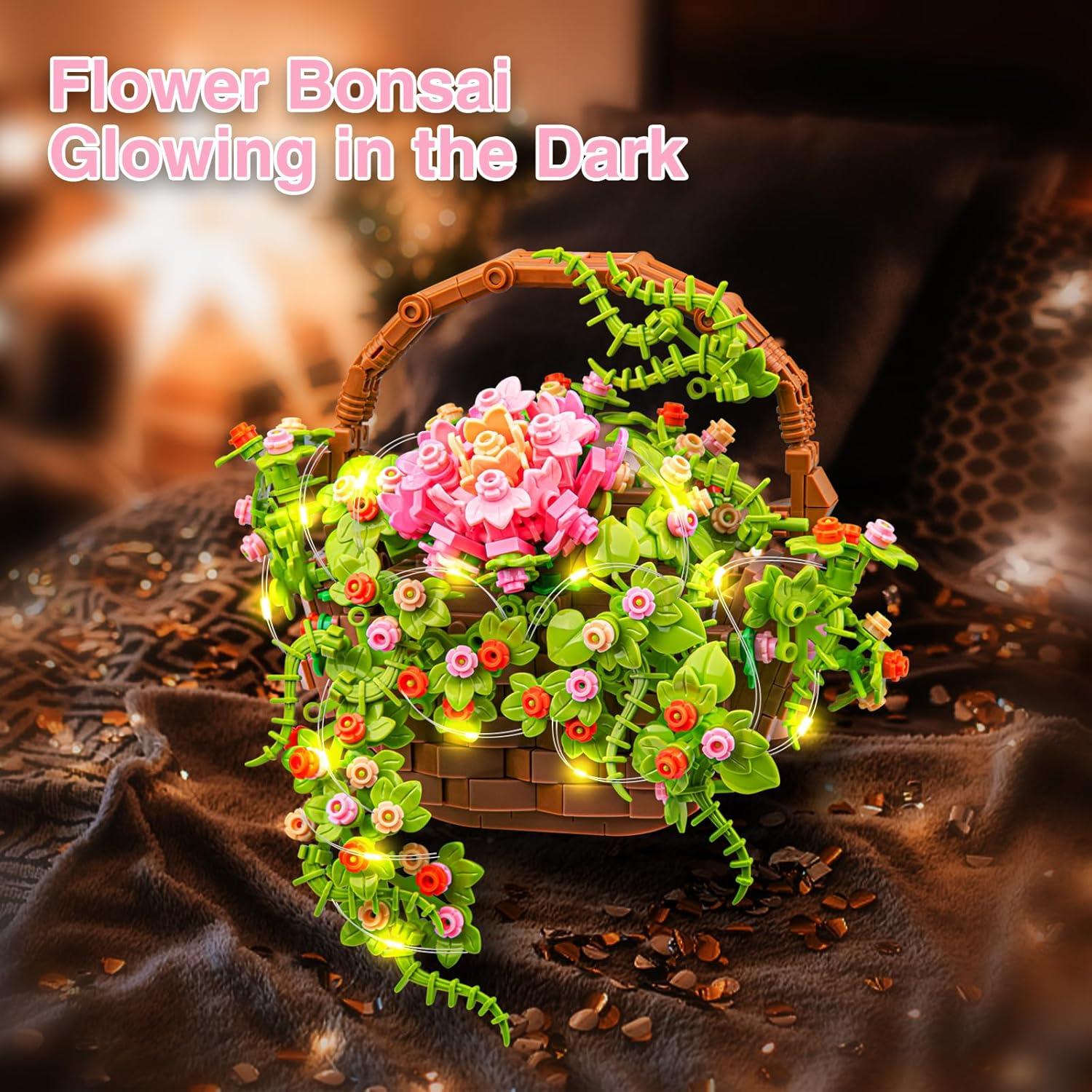 Juego de Construcción YRB Canasta de Flores Bonsai 691 Piezas