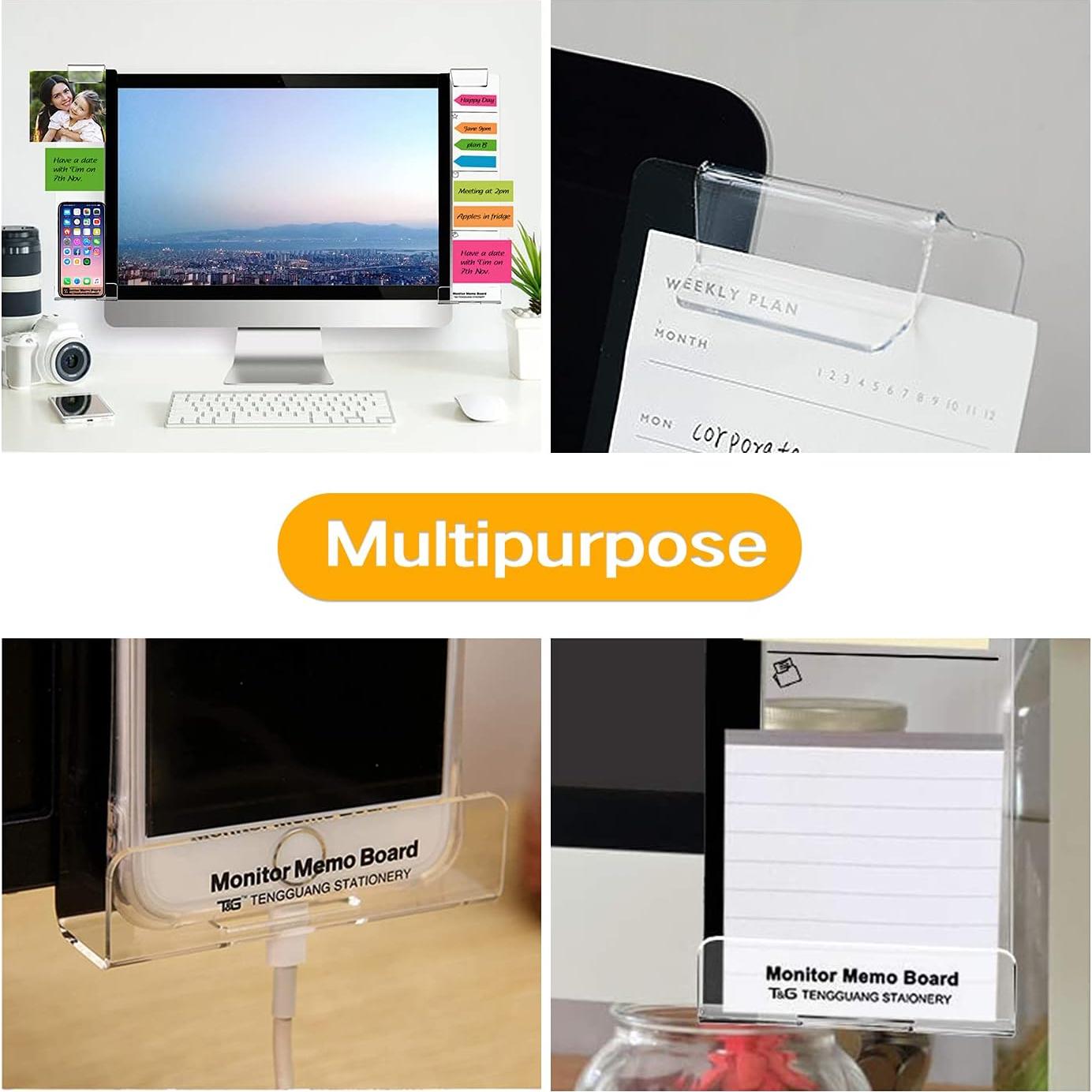 Tableros de Memo Acrílico OSPNIEEK para Monitor - Juego de 2