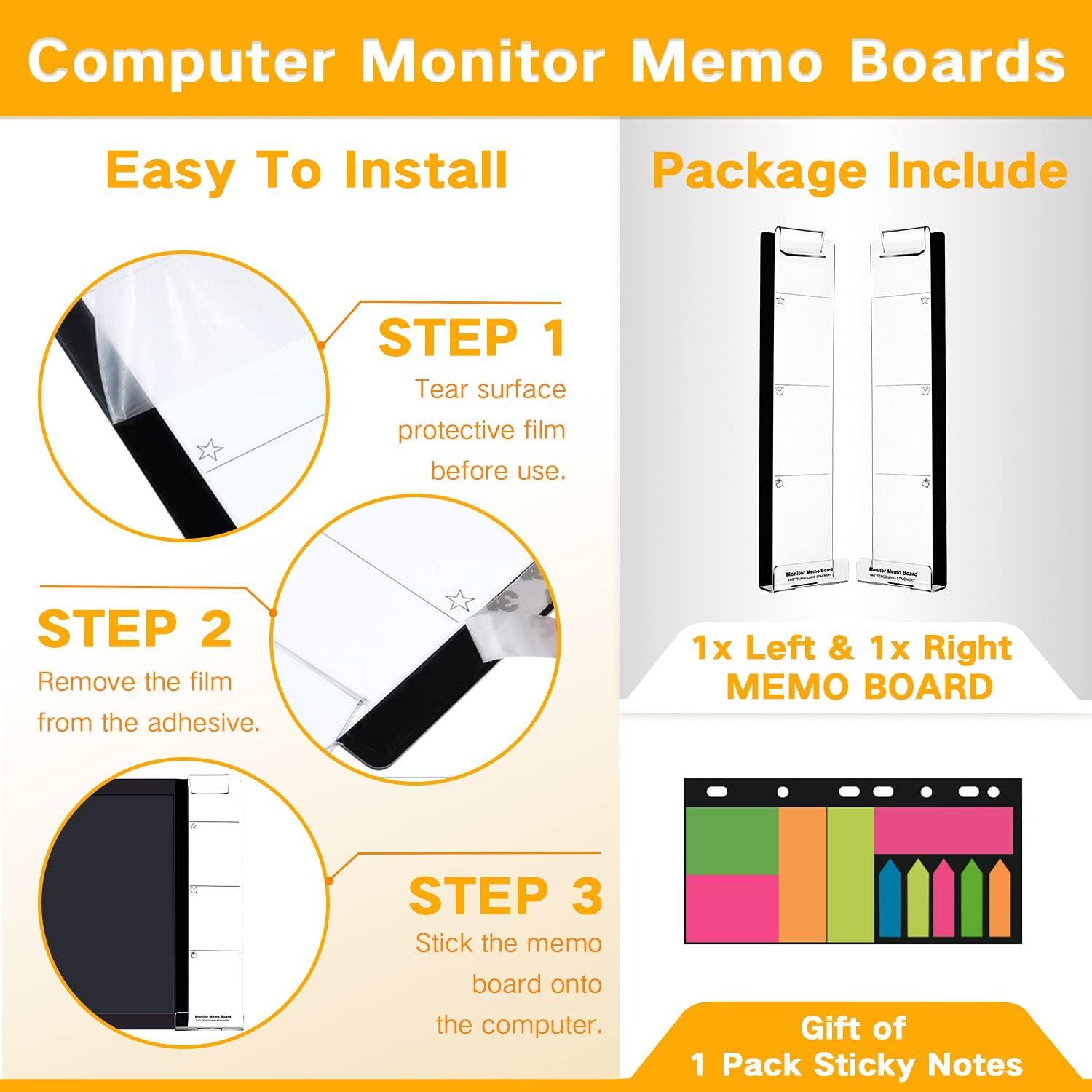 Tableros de Memo Acrílico OSPNIEEK para Monitor - Juego de 2